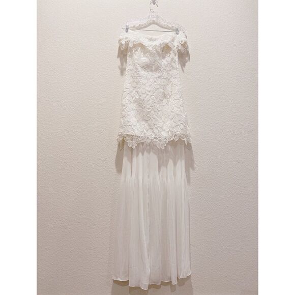 Self-Portrait Off-the-shoulder Guipure Gown - Picture 9 of 10